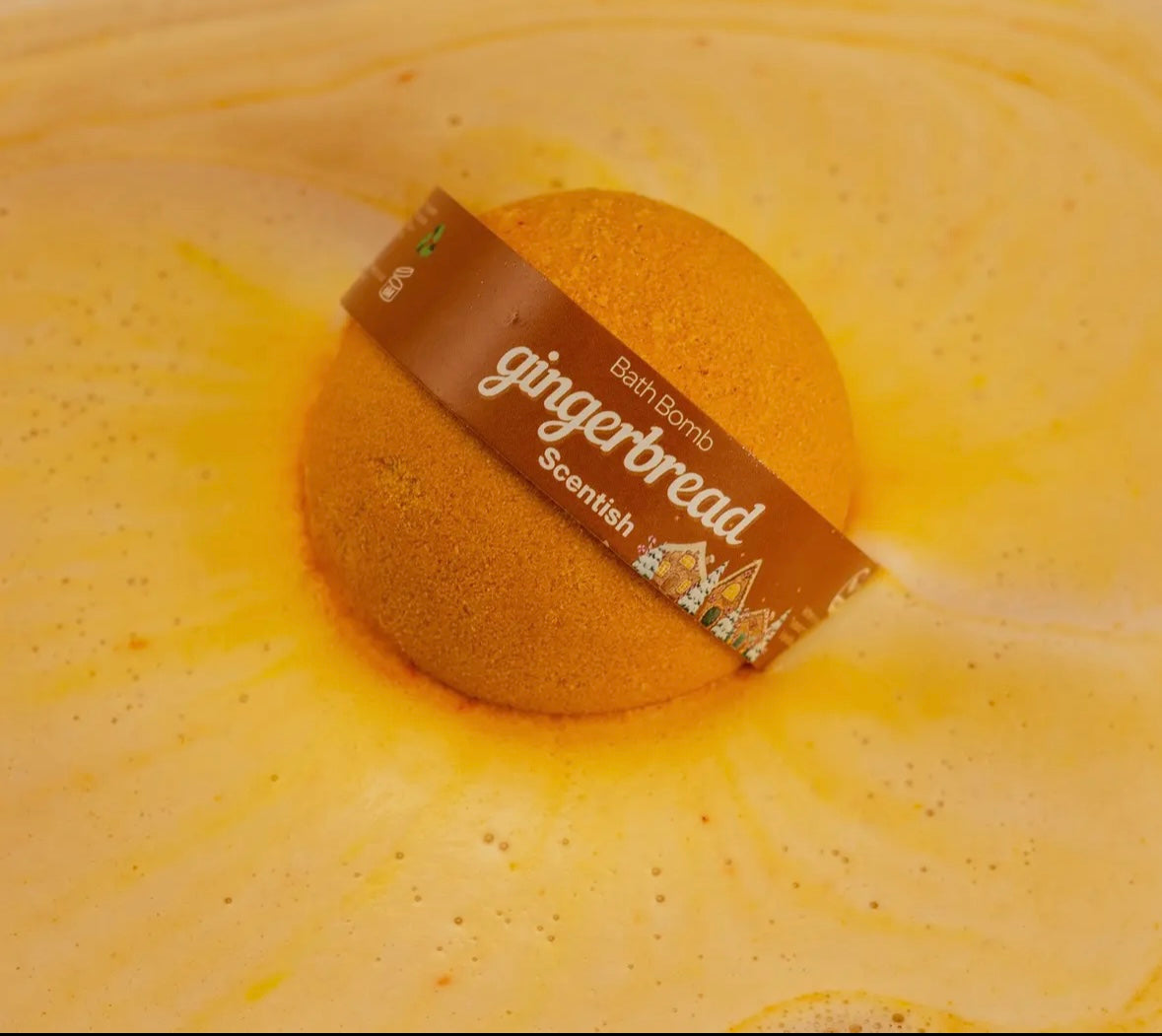 Gingerbread bath bomb